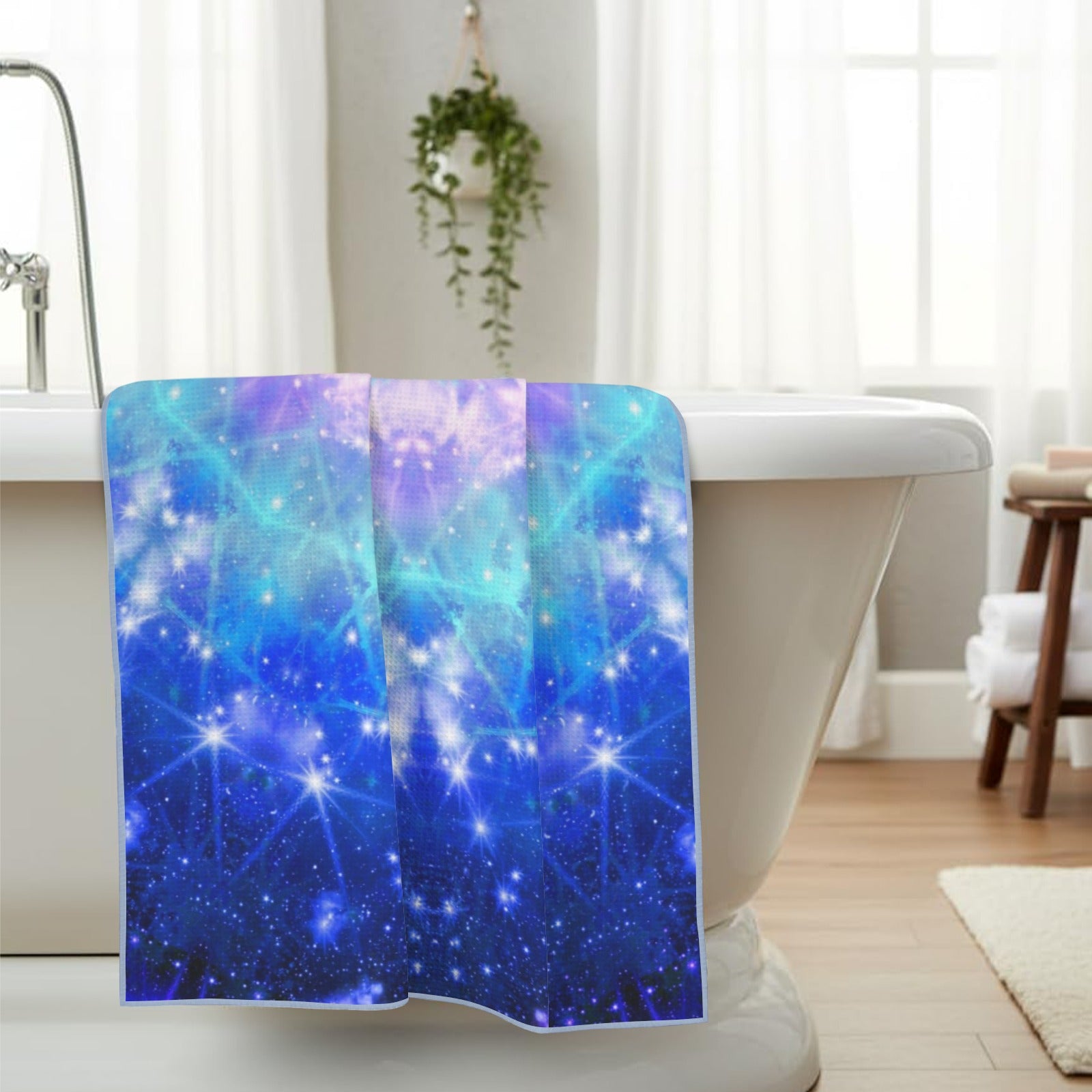 Amen Jin's Katerina's Eros & Psyche Desires Waffle Weave Bath Towel 29" x 58" | Ships from USA