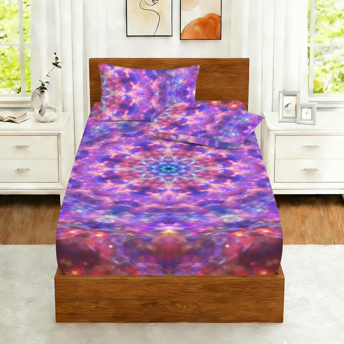 Katerina's Tears Desires Twin Bedding Set (Fitted Sheet + Pillowcases) | Ships from USA