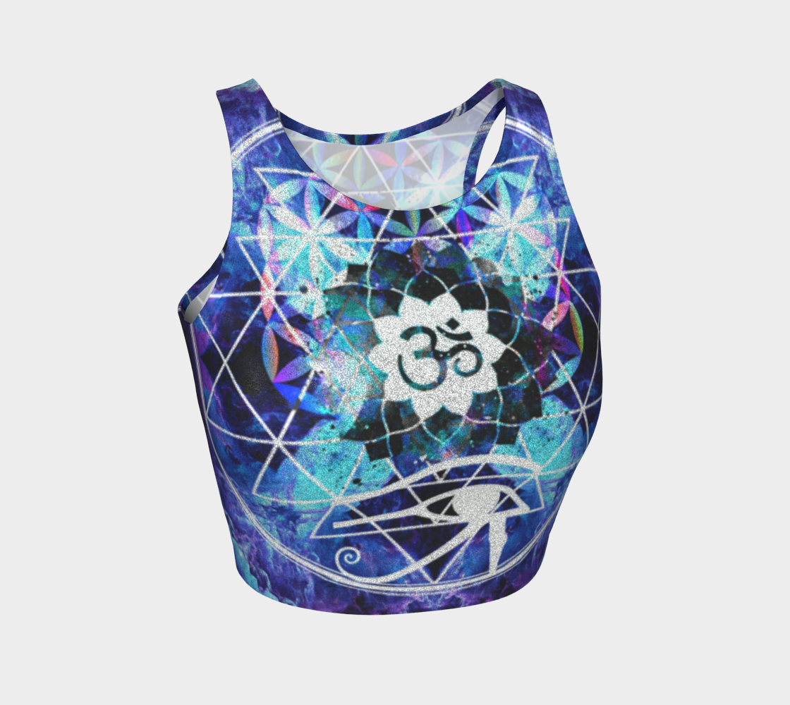 Amen Jin's Dragon's Gate Fairy Om Meditations Athletic Crop Top