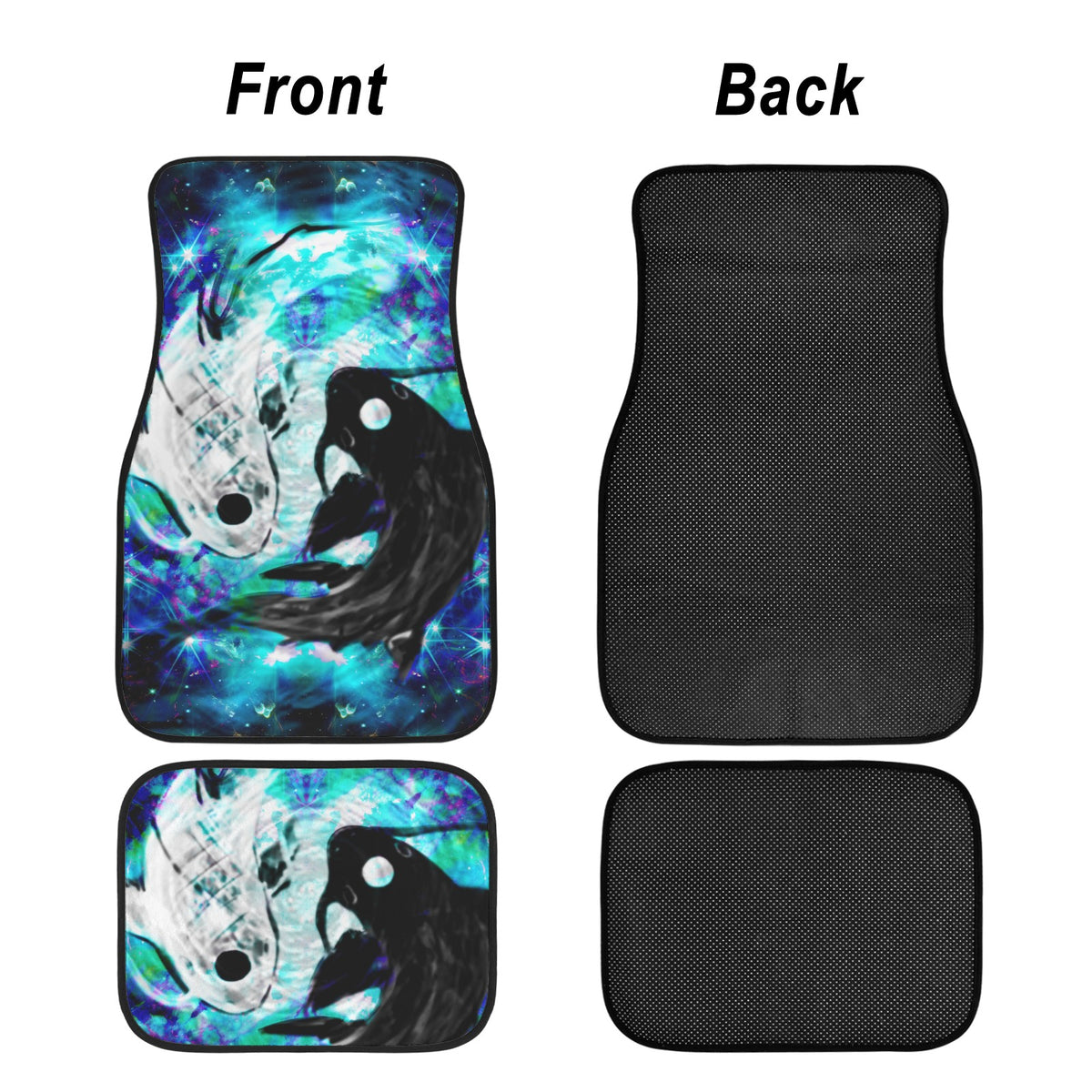 Katerina's Now & Forever Koi Desires 4-Piece Car Floor Mats （Customized Separately）| Ships from USA