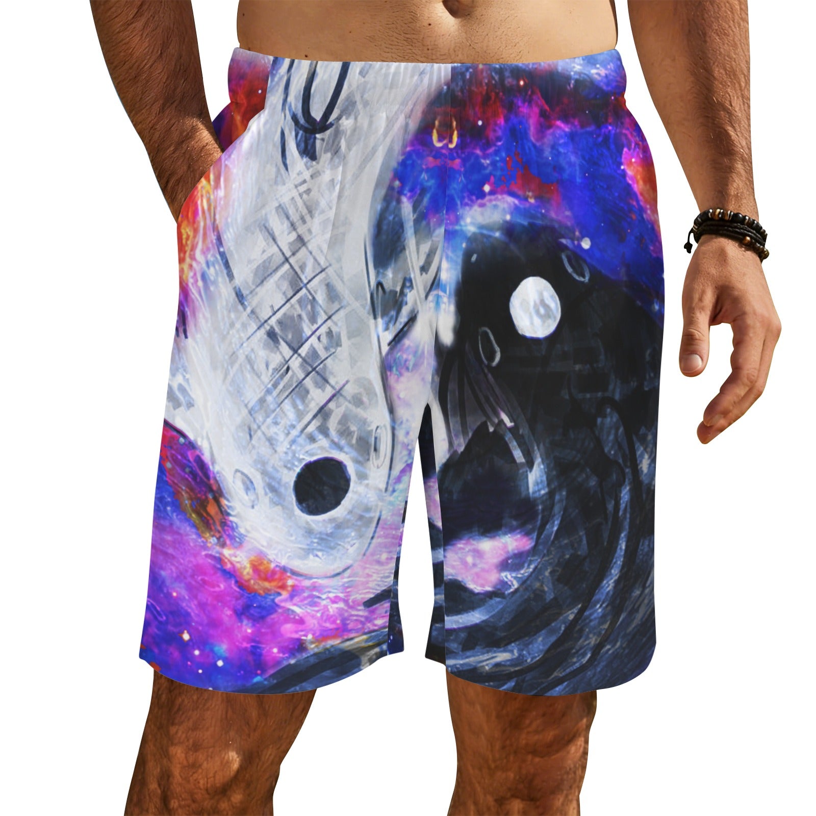 Katerina's Cassandra Koi Desires Men's All Over Print Beach Shorts (Sets 26) | Ships from USA