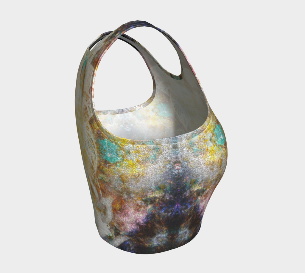 Amen Jin's Breathe Again Lotus Meditations Athletic Crop Top