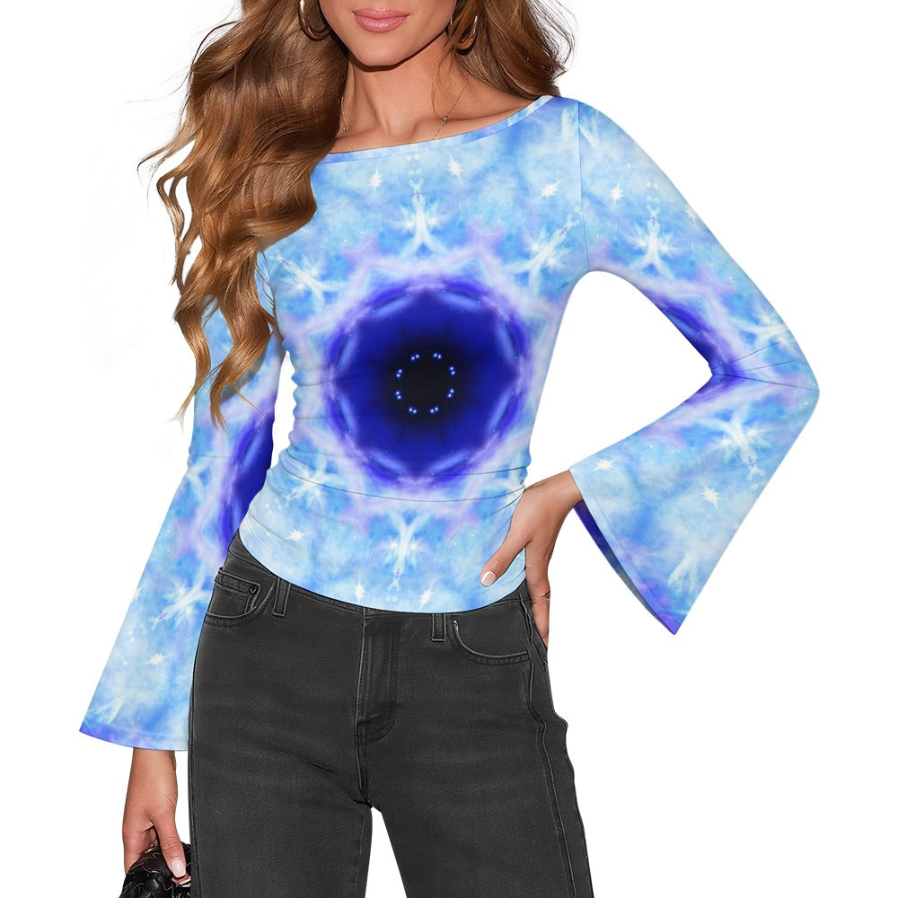 Amen Jin's Kingdom of the Moon Desires Women's Boat Neck Bell Sleeve T-shirt