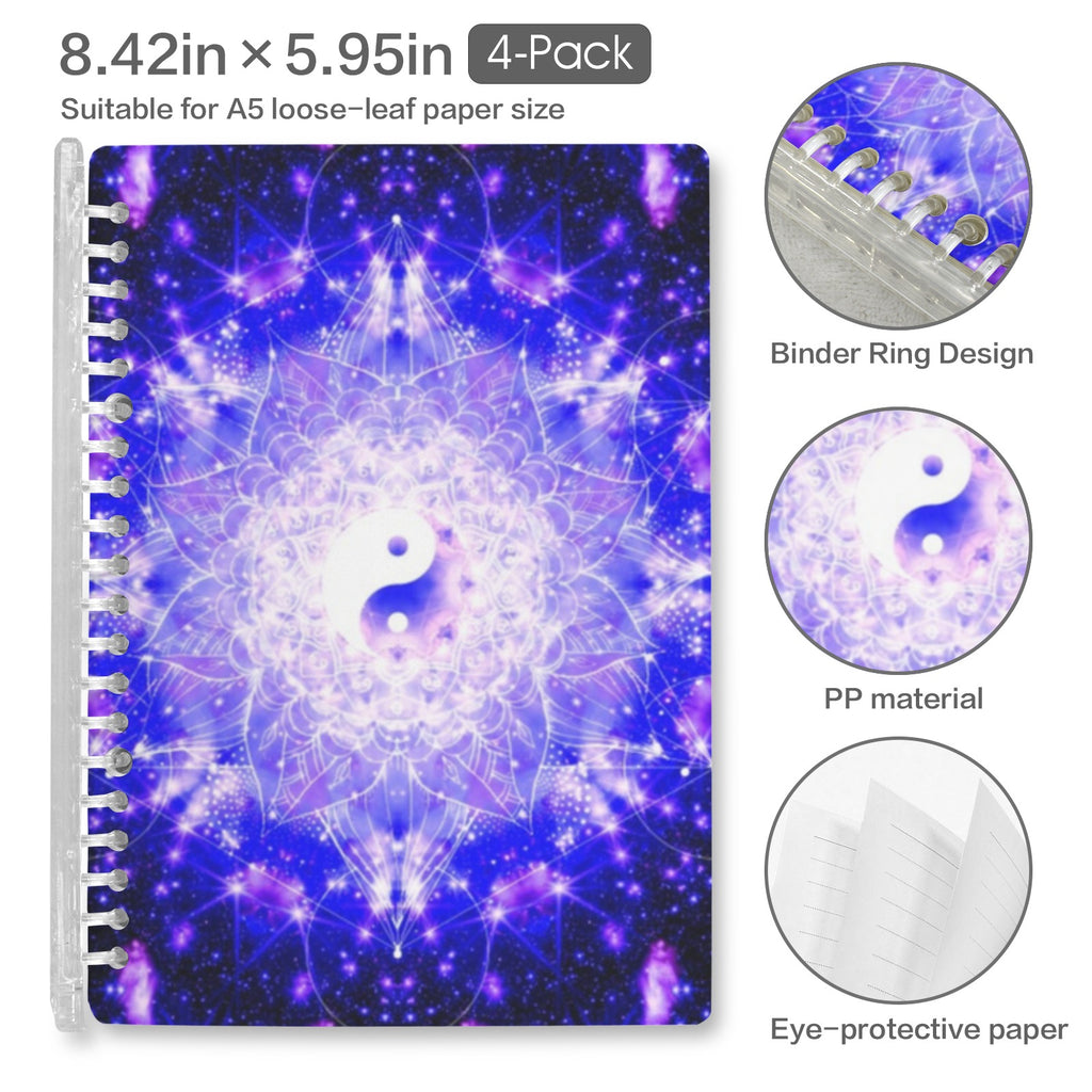 Katerina's Psyche Yin Yang Meditations Loose-Leaf Notebooks ( Cover Print, 4-Pack ) | Ships from USA