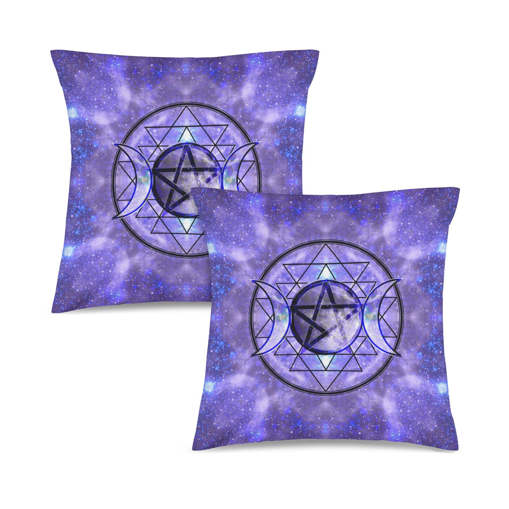 Katerina's Triple Goddess Magical Desires Custom Pillow Cases 18" x 18" (2-Pack) | Ships from USA