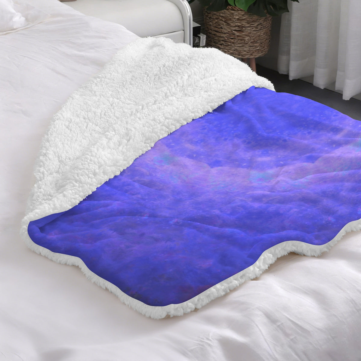Katerina's Uncertainty in Time & Space Desires Sherpa Fleece Blanket 30" x 40" | Ships from USA
