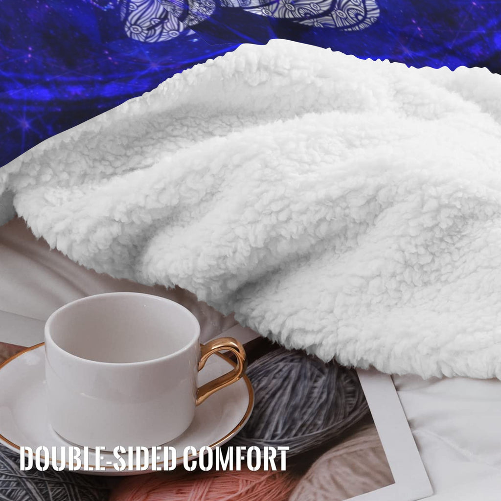 Katerina’s Dragon’s Eye Desires Buddha Meditations Sherpa Fleece Blanket 30" x 40" | Ships from USA