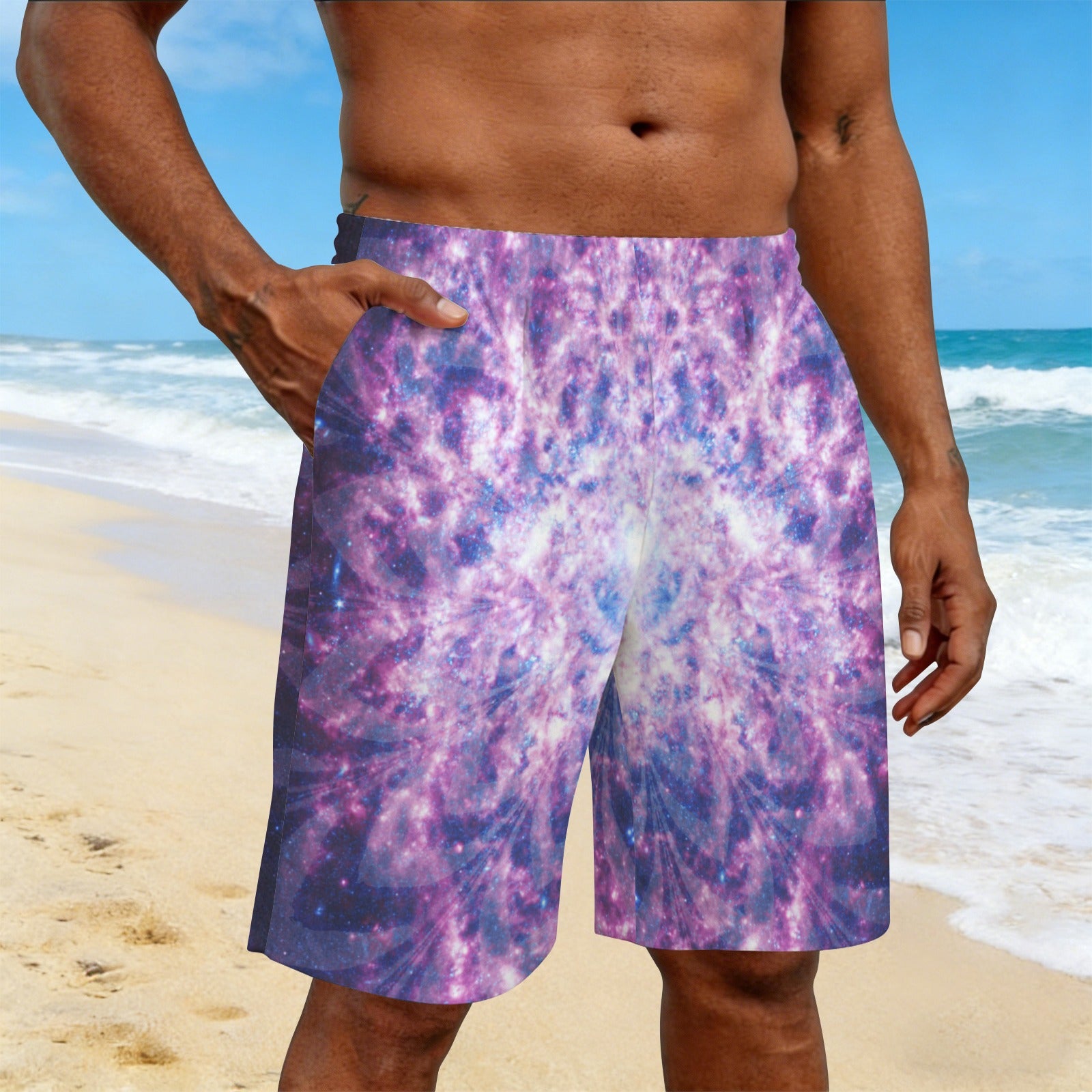 Katerina's Through Time & Space Desires Men's All Over Print Beach Shorts (Sets 26) | Ships from USA