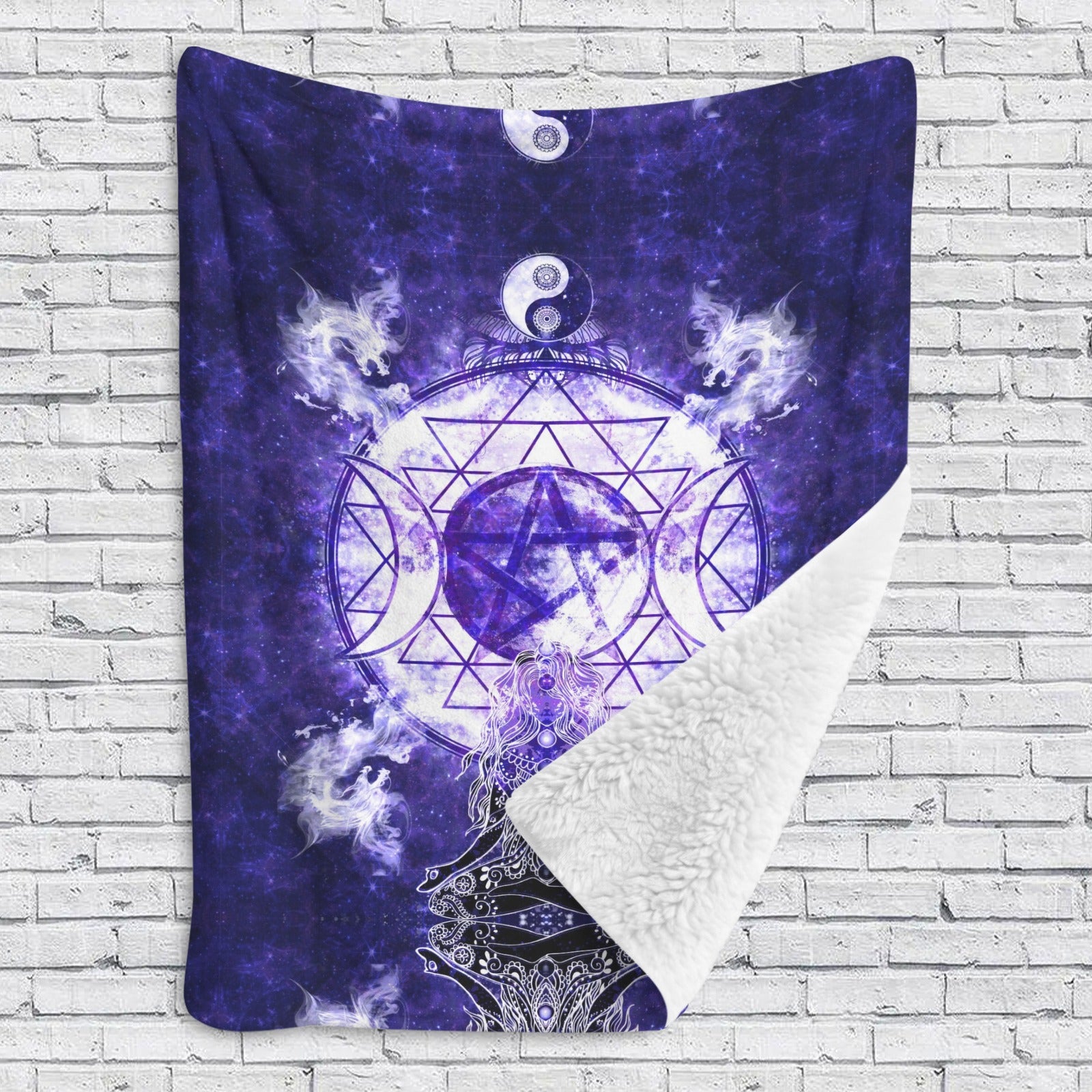 Katerina's Dragon's Eye Magickal Awakening Meditations Sherpa Fleece Blanket 60" x 80" | Ships from USA