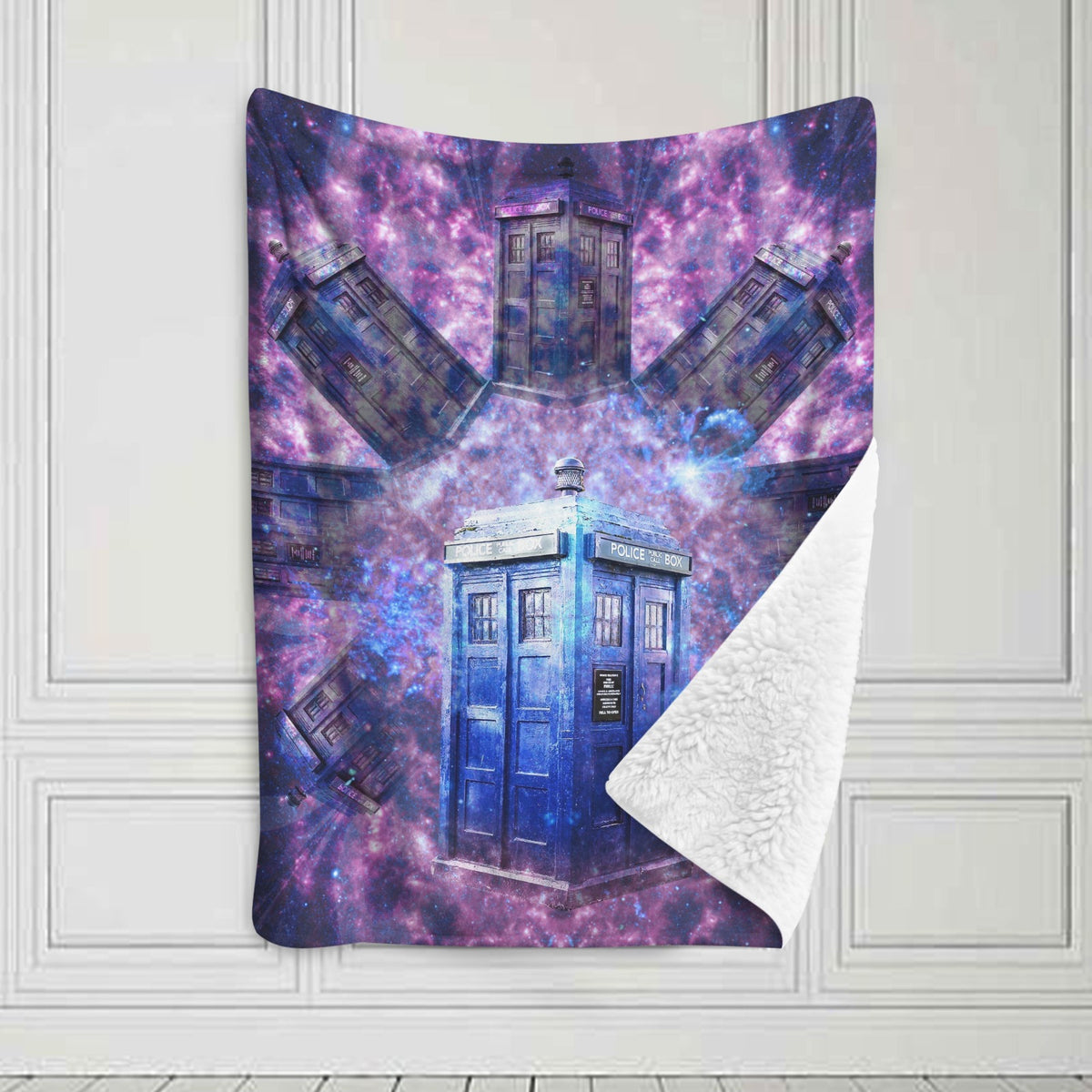 Katerina's Through Time & Space Doctor Desires Sherpa Fleece Blanket 30" x 40" | Ships from USA