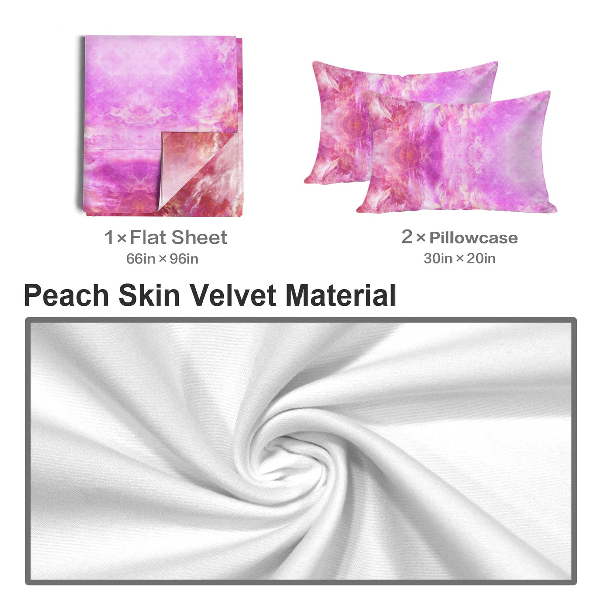 Katerina's Unconditional Desires 3-Piece Bedding Set (Bed Sheet + Pillowcases)  | Ships from USA