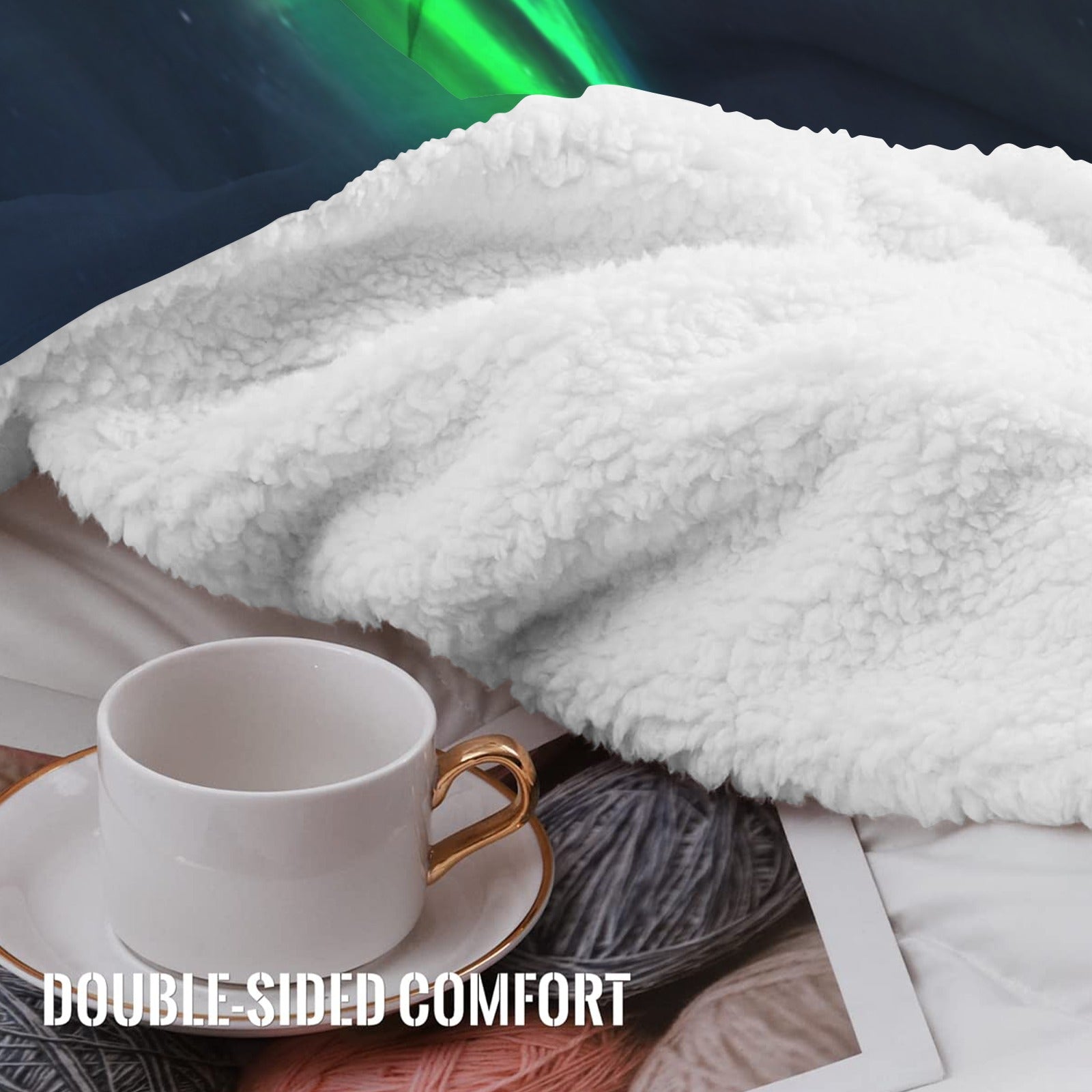 Song of the Mountain Dreams Sherpa Fleece Blanket 60" x 80" | Ships from USA