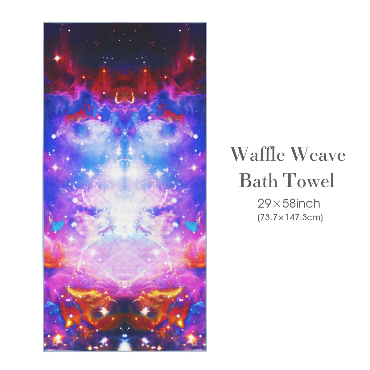Katerina's Cassandra Desires Waffle Weave Bath Towel 29" x 58" | Ships from USA