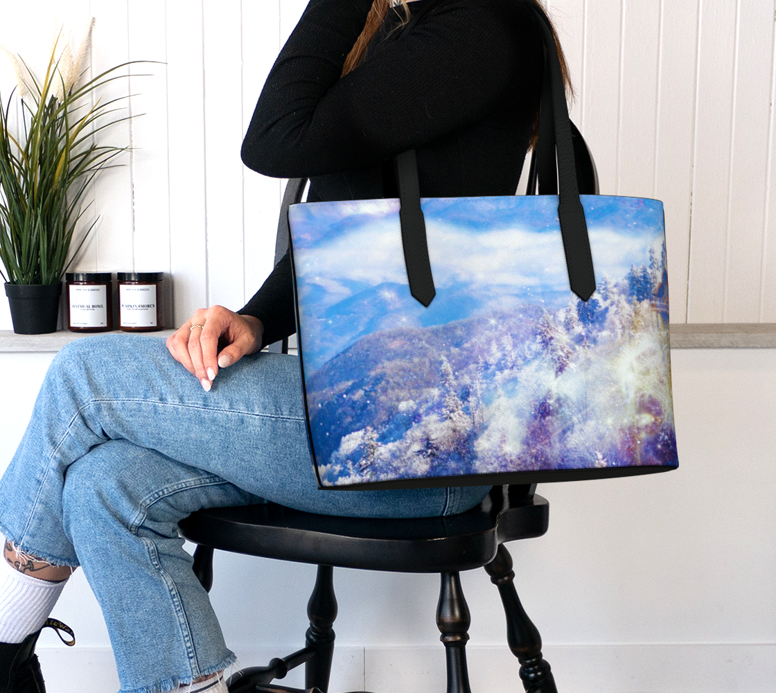 Katerina's Light a Way Smoky Mountain Dreams Vegan Leather Tote Bag