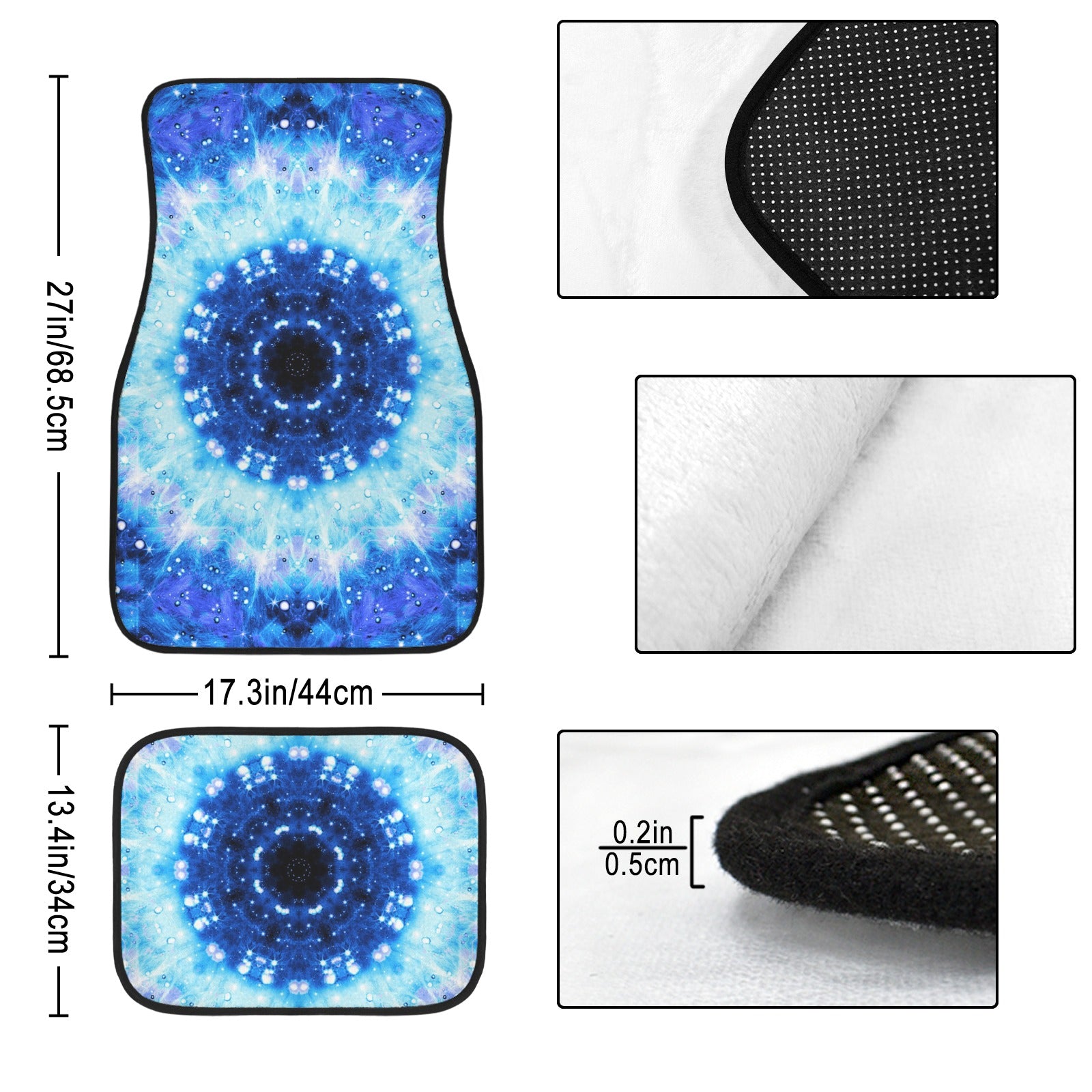 Katerina's Noel Nouvelette Desires 4-Piece Car Floor Mats （Customized Separately）| Ships from USA