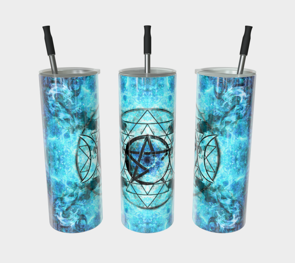 Amen Jin's all the White Horses Triple Goddess Meditations Stainless Steel Tumbler