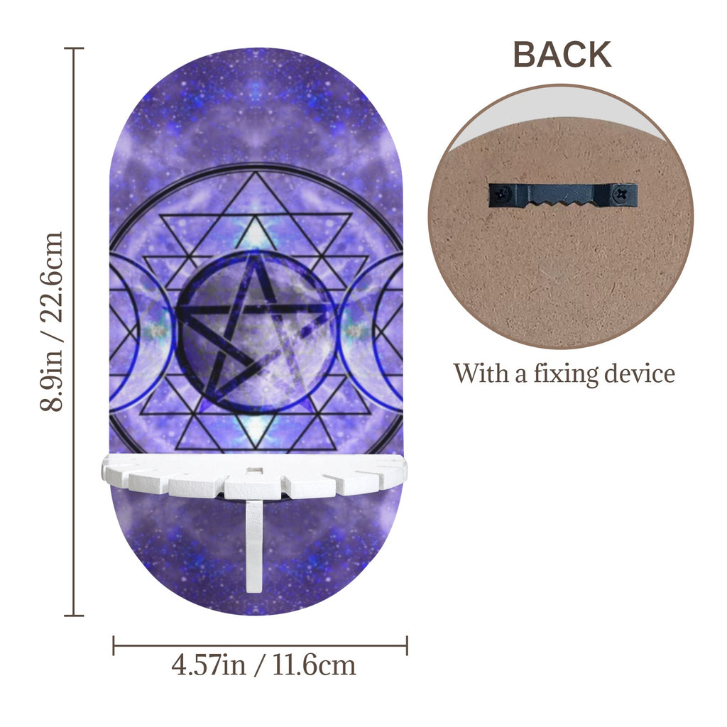 Katerina's Triple Goddess Magickal Desires Wall Mounted Candle Holder | Ships from USA