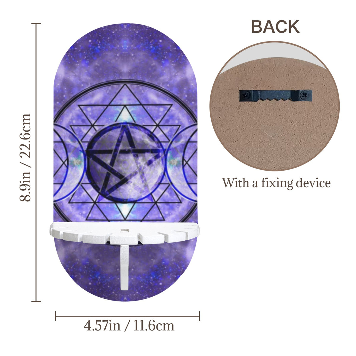 Katerina's Triple Goddess Magickal Desires Wall Mounted Candle Holder | Ships from USA