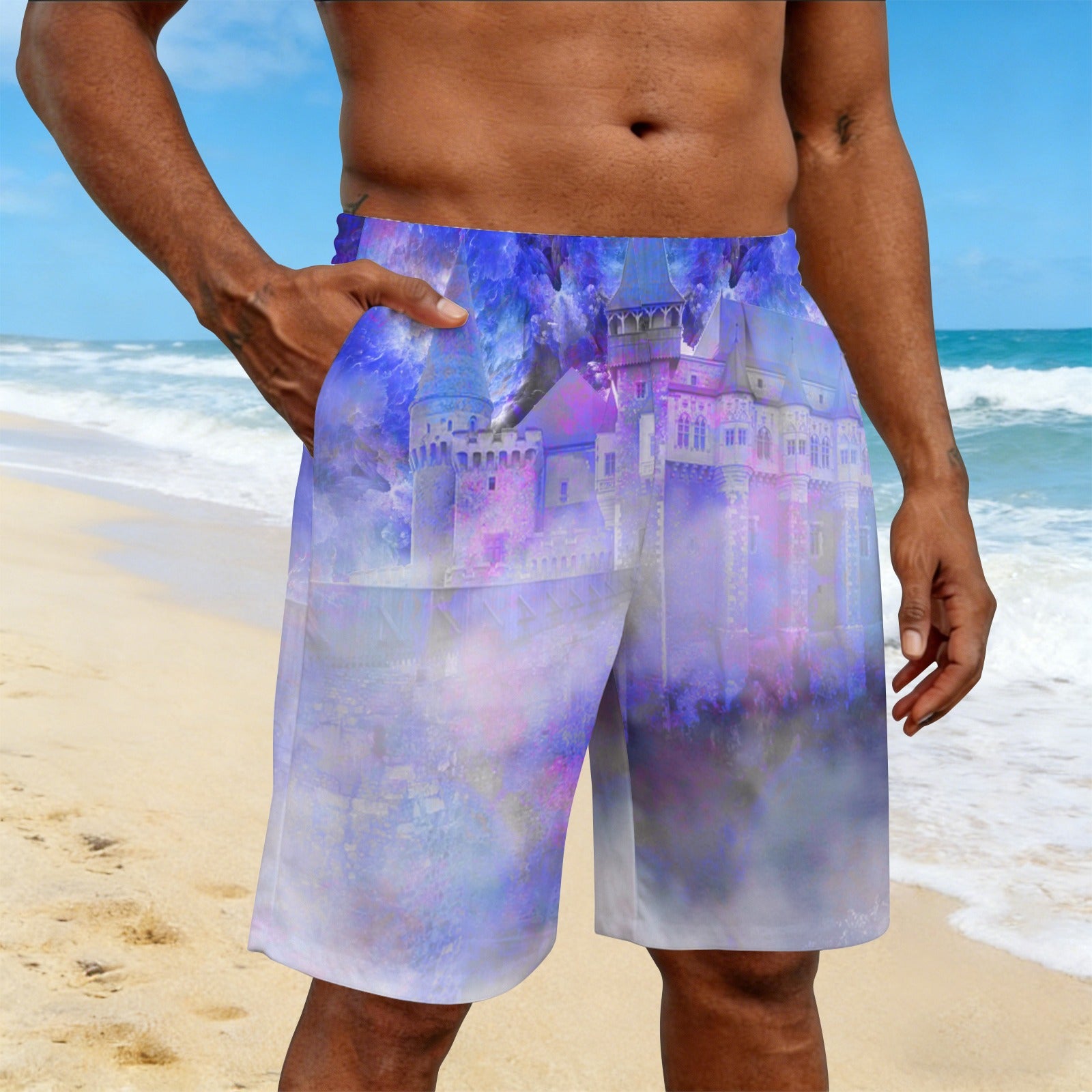 Katerina's I Will Come Again Translyvanian Desires Men's All Over Print Beach Shorts (Sets 26) | Ships from USA