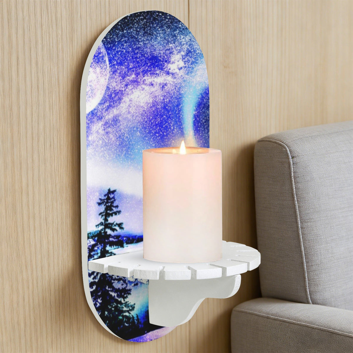 Katerina's Lolite Noel Yule Night Dreams Wall Mounted Candle Holder | Ships from USA