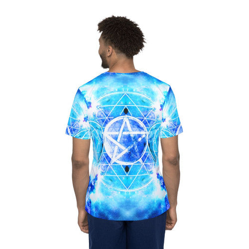 Amen Jins Mandala of Dragon Fire Triple Goddess Meditations Men's Sports Jersey  | Eye of Illumination