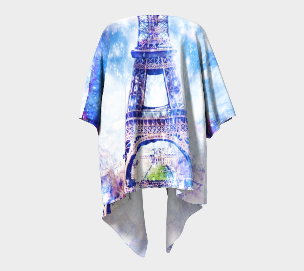 Rainbow Universe Parisian Dreams Draped Kimono