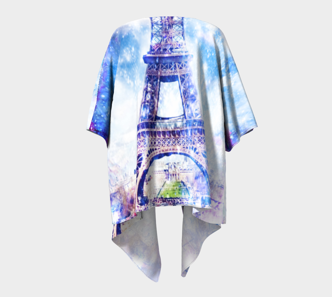 Rainbow Universe Parisian Dreams Draped Kimono