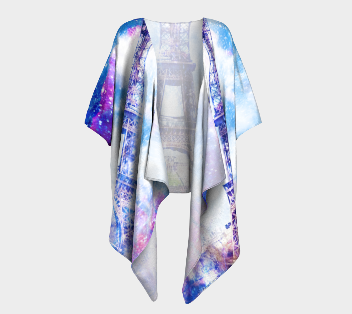 Rainbow Universe Parisian Dreams Draped Kimono