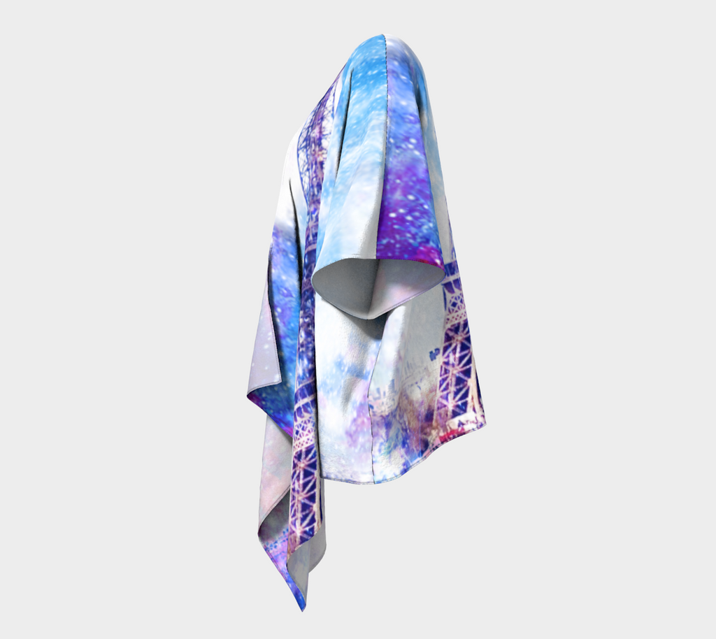 Rainbow Universe Parisian Dreams Draped Kimono