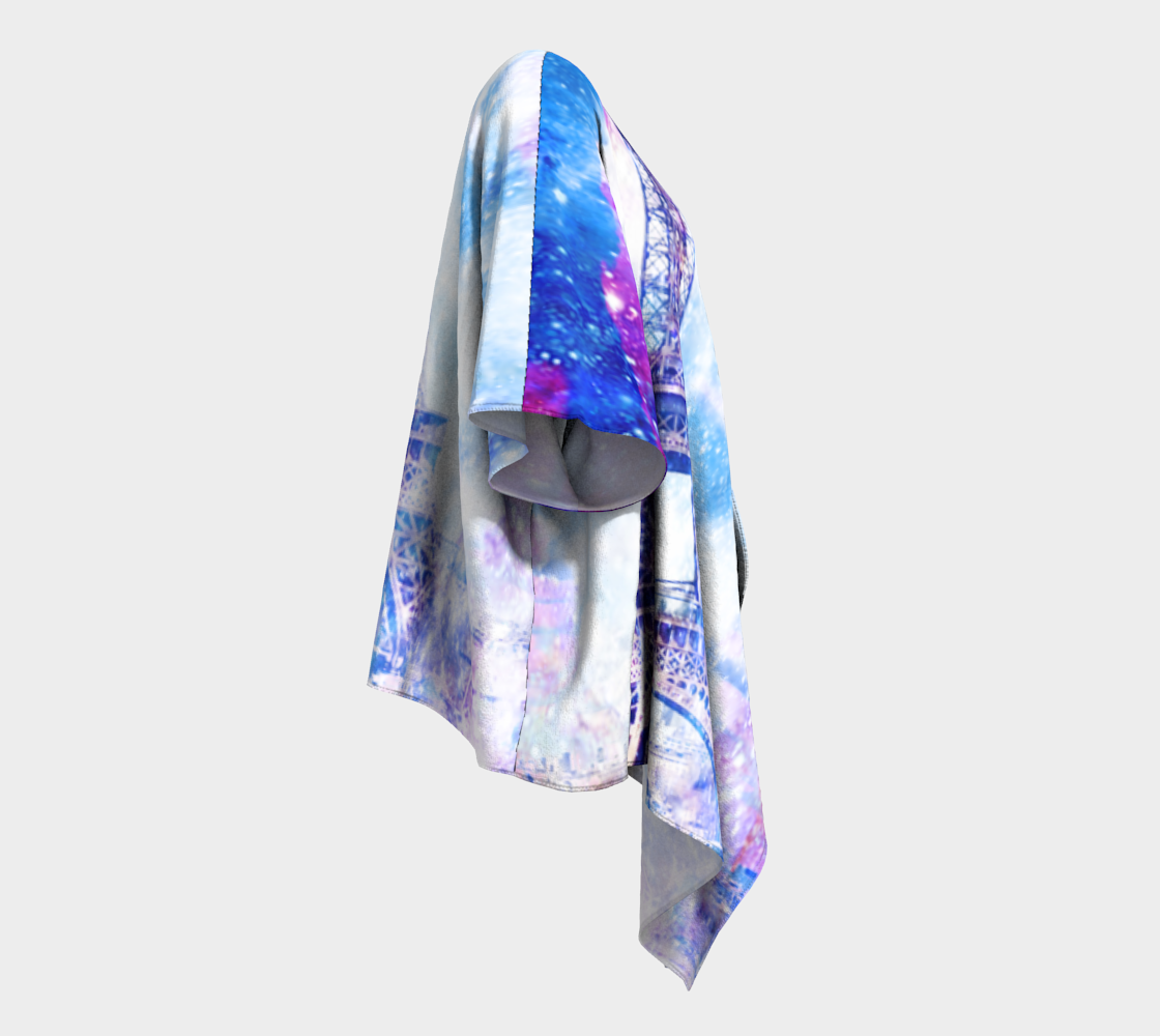 Rainbow Universe Parisian Dreams Draped Kimono