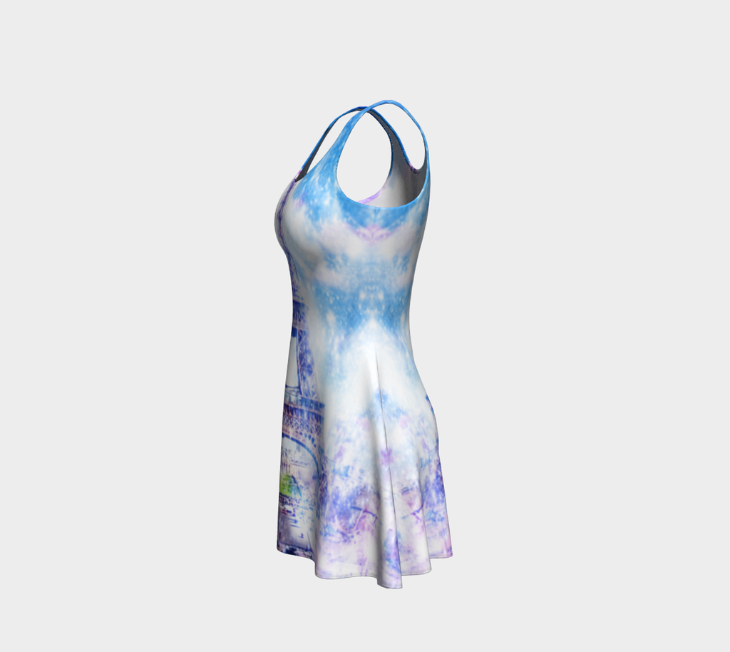 Rainbow Universe Parisian Dreams Flare Dress