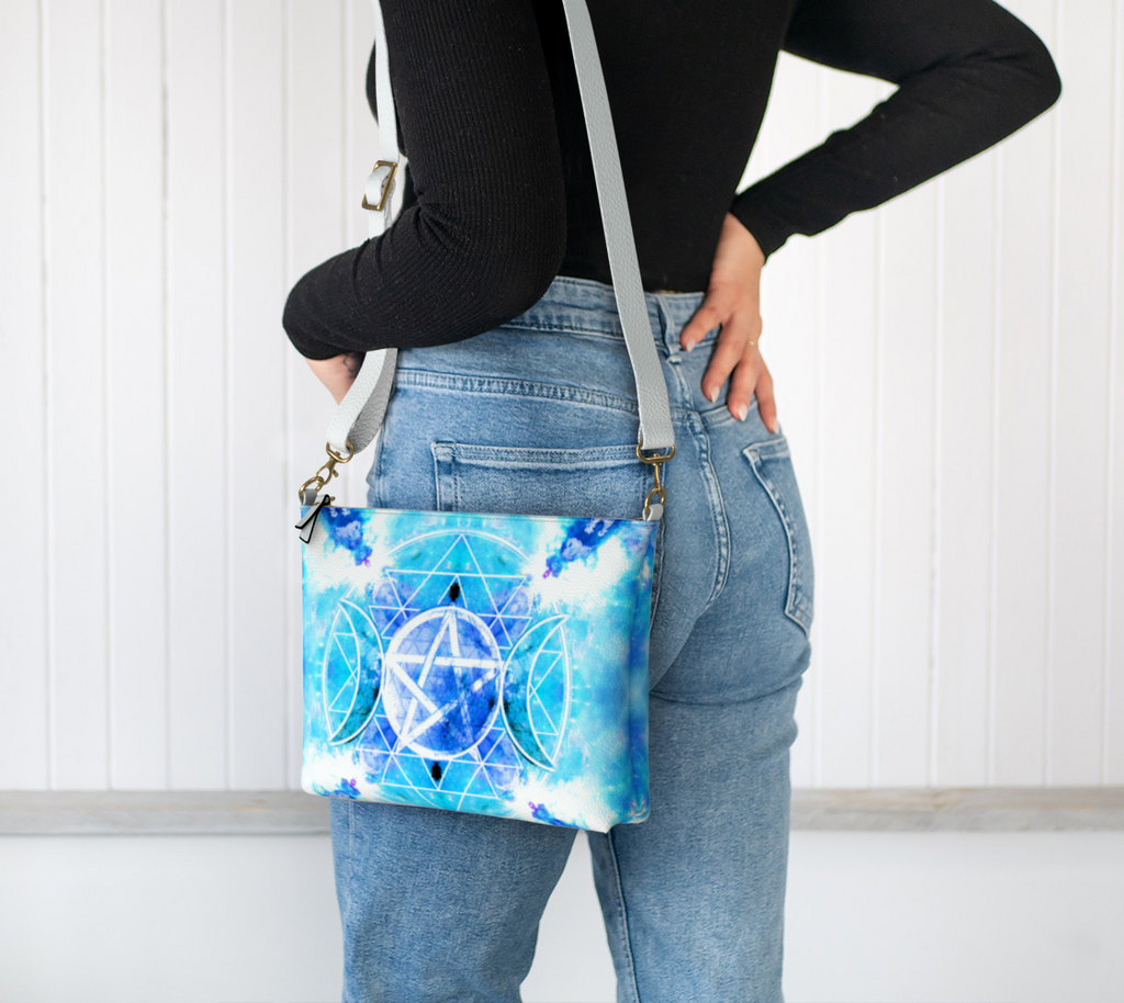 Amen Jin's Mandala of Dragon Fire Triple Goddess Meditations Vegan Leather Crossbody Purse