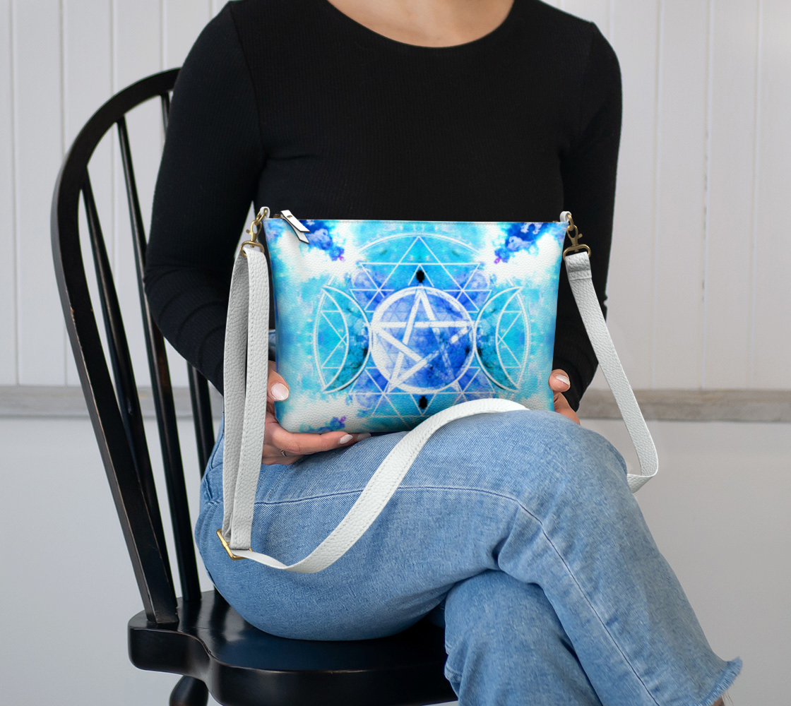 Amen Jin's Mandala of Dragon Fire Triple Goddess Meditations Vegan Leather Crossbody Purse