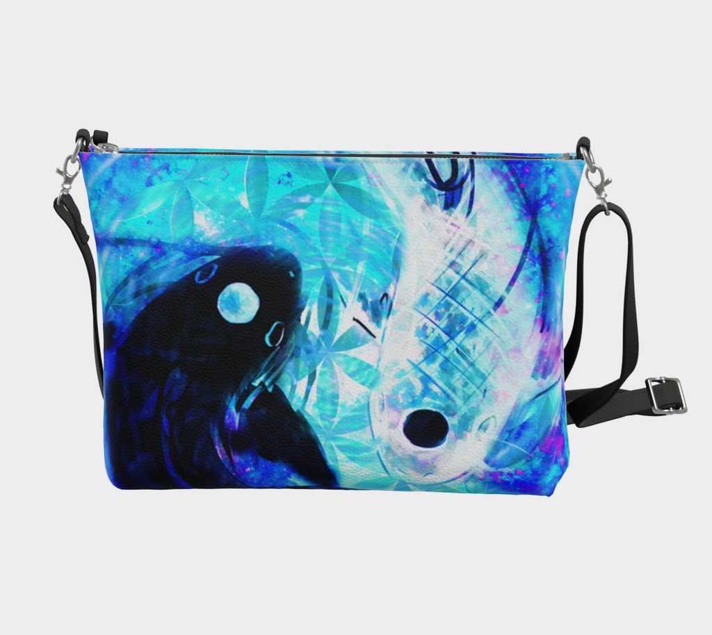Amen Jin's Memories of Yesterday Koi Meditations Vegan Leather Crossbody Purse