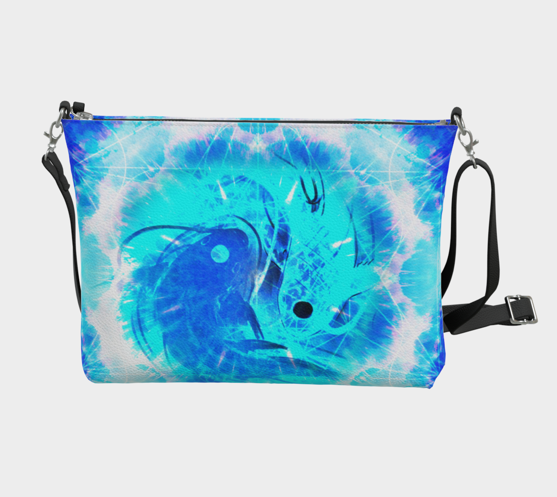 Amen Jin's Blue Sun Koi Meditations Vegan Leather Crossbody Purse