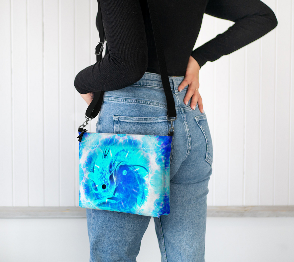 Amen Jin's Blue Sun Koi Meditations Vegan Leather Crossbody Purse