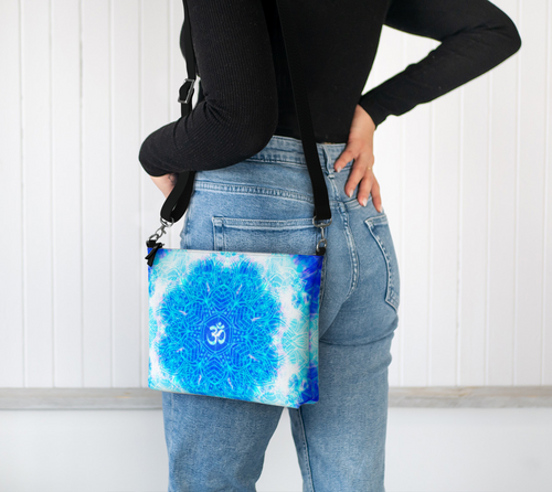 Amen Jin's Blue Sun Om Meditations Vegan Leather Crossbody Purse