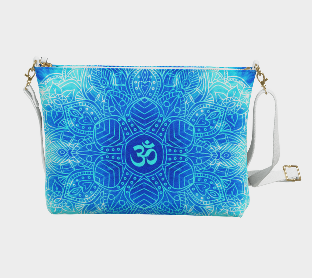 Amen Jin's Blue Fire Om Meditations Vegan Leather Crossbody Purse