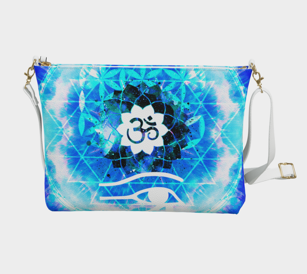 Amen Jin's Blue Sun Fairy Om Meditations Vegan Leather Crossbody Purse