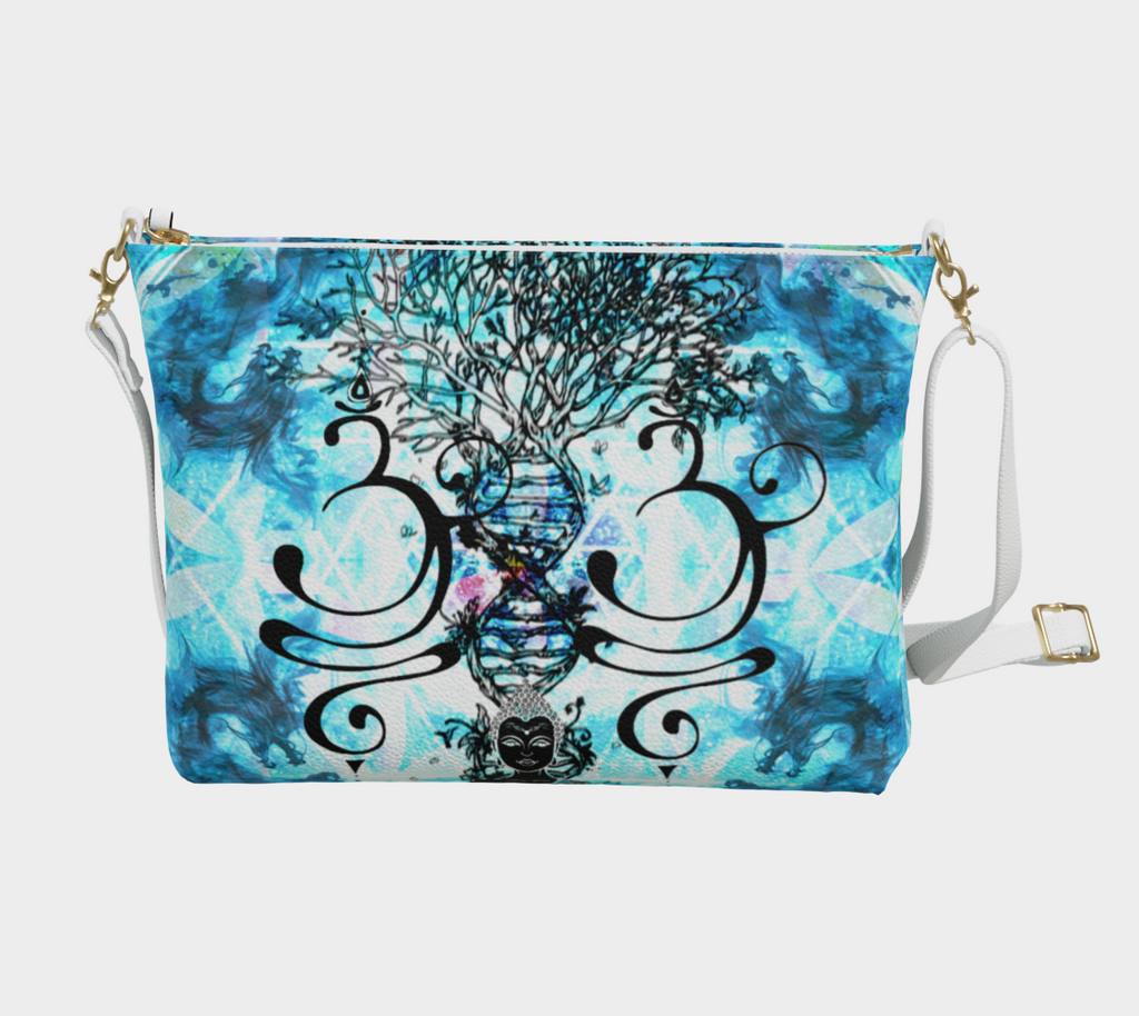 Amen Jin's All the White Horses Buddha Meditations Vegan Leather Crossbody Purse