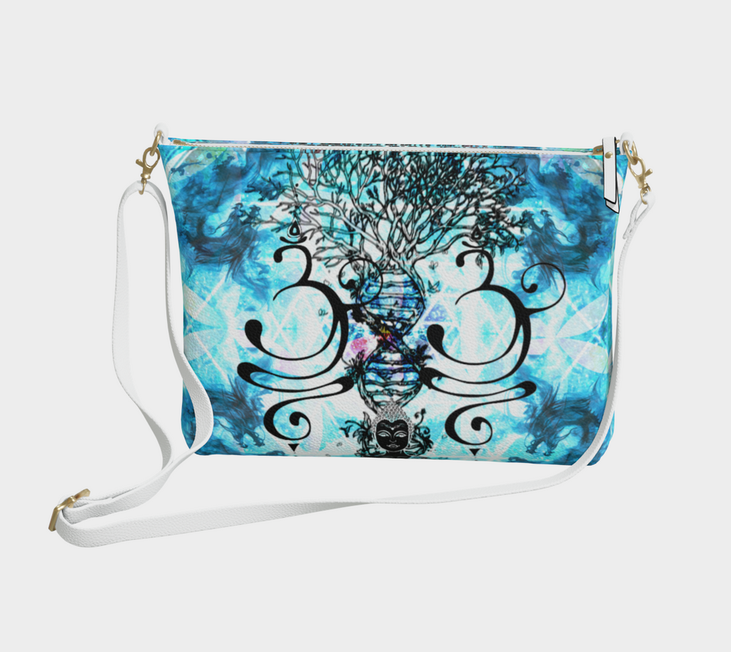 Amen Jin's All the White Horses Buddha Meditations Vegan Leather Crossbody Purse