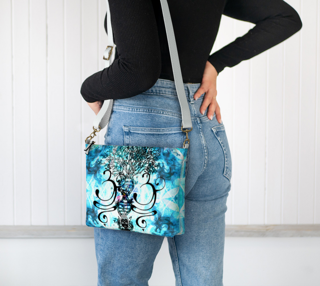 Amen Jin's All the White Horses Buddha Meditations Vegan Leather Crossbody Purse