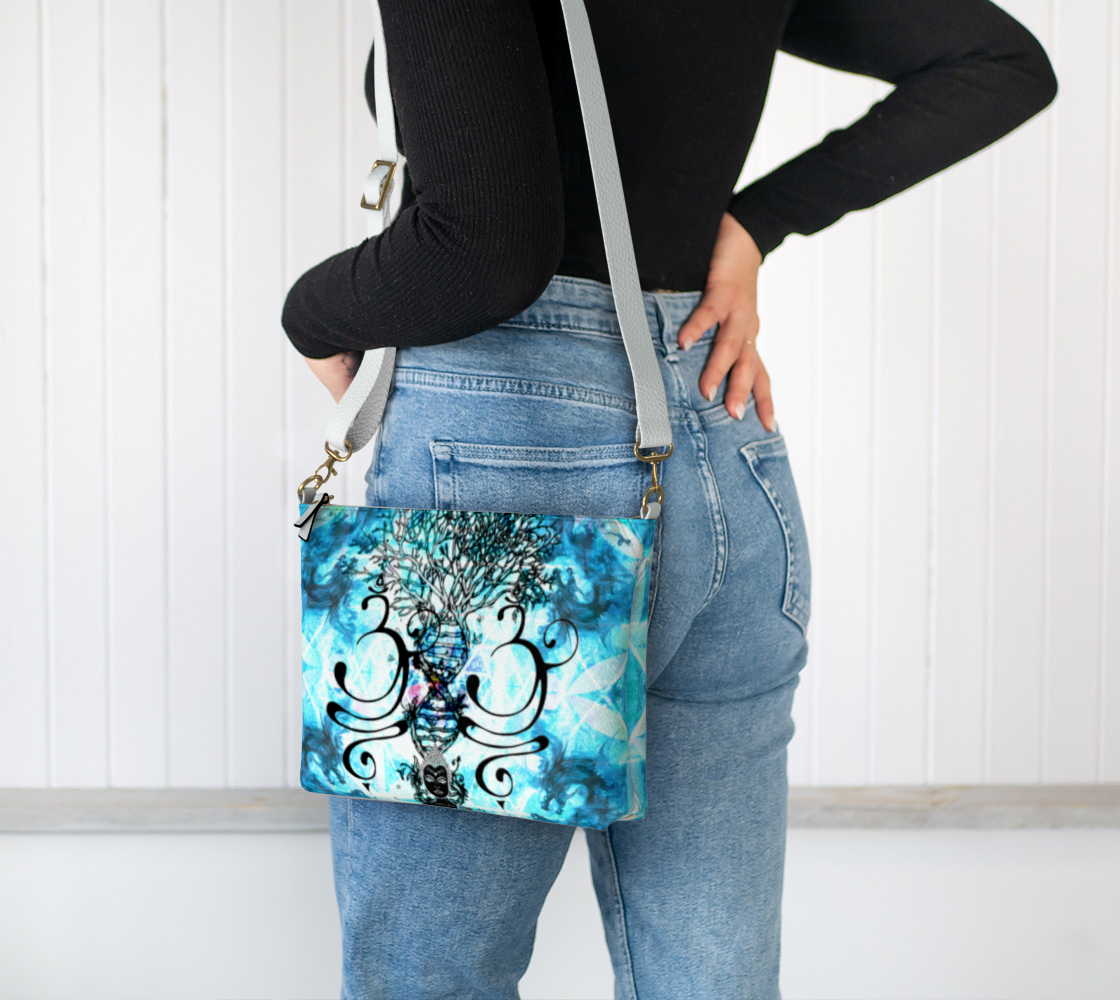 Amen Jin's All the White Horses Buddha Meditations Vegan Leather Crossbody Purse