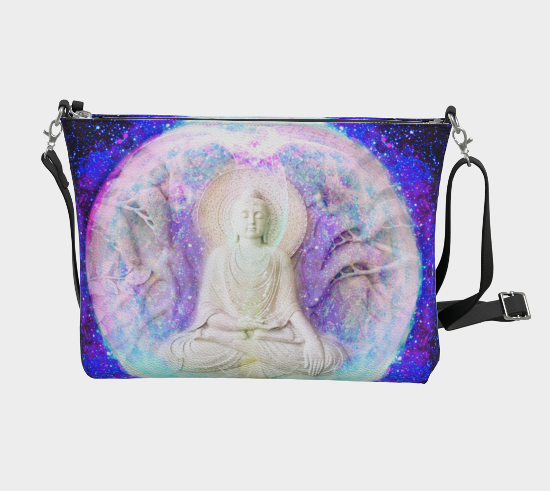 Amen Jin's As the Dark Against My Halo Stillness Meditations Vegan Leather Crossbody Purse