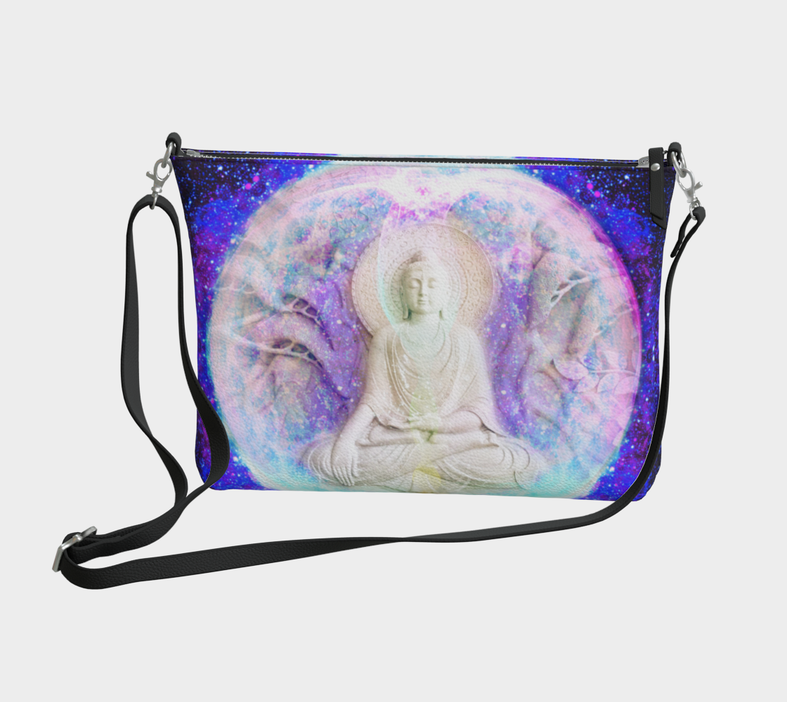 Amen Jin's As the Dark Against My Halo Stillness Meditations Vegan Leather Crossbody Purse