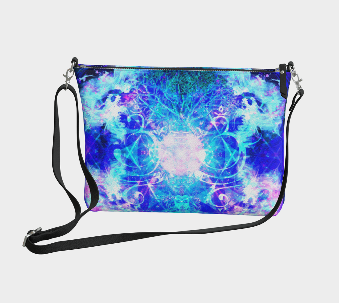 Amen Jin's Buddha Meditations Vegan Leather Crossbody Purse