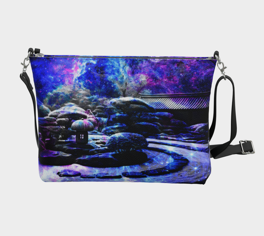 Katerina's on My Way to Neverland Tranquil Garden Dreams Vegan Leather Crossbody Purse