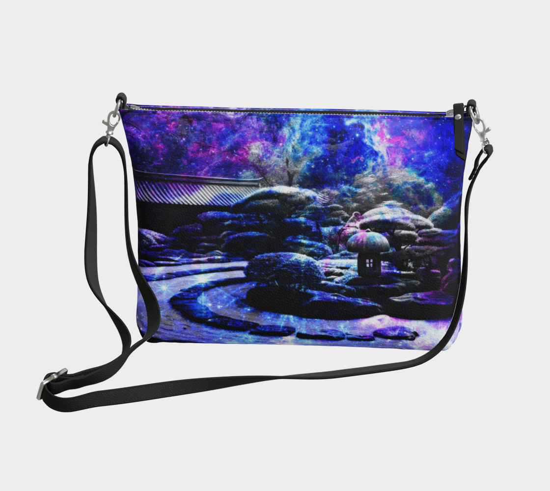Katerina's on My Way to Neverland Tranquil Garden Dreams Vegan Leather Crossbody Purse