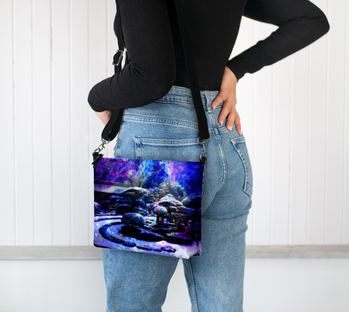 Katerina's on My Way to Neverland Tranquil Garden Dreams Vegan Leather Crossbody Purse
