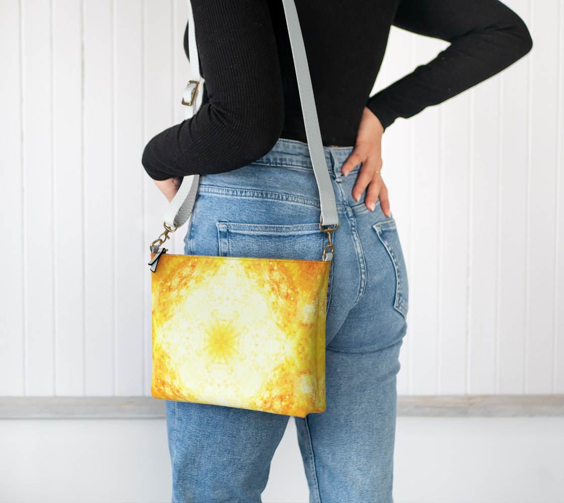 Katerina's Golden Desires Vegan Leather Crossbody Purse